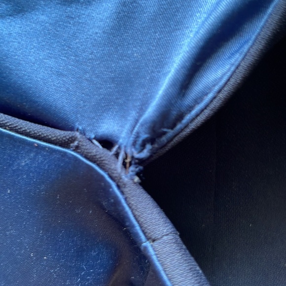 navy blue Jay Godfrey halter gown - Picture 15 of 17